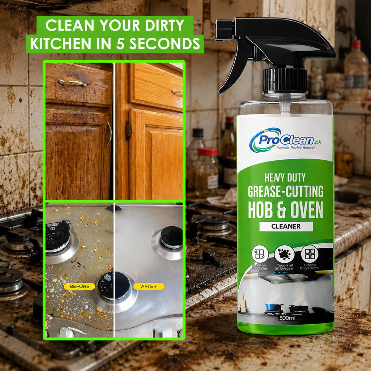 Kitchen Degreaser Hob & Oven Cleaner